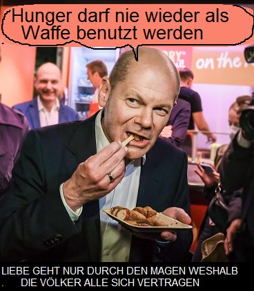 er will Frieden machen und den Hunger stillen, ohne den Hunger nach Liebe zu stillen.jpg
